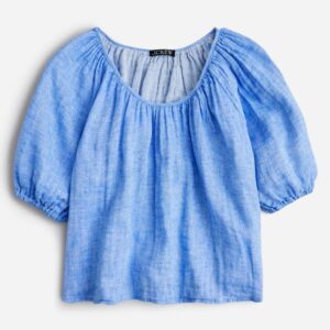 casual cotton round neck tops